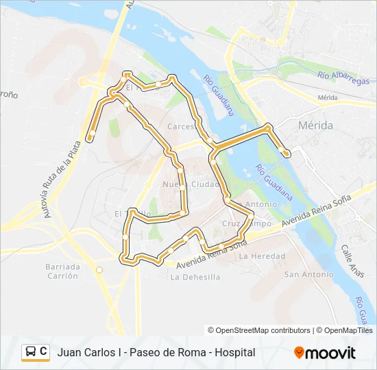 C Bus Line Map