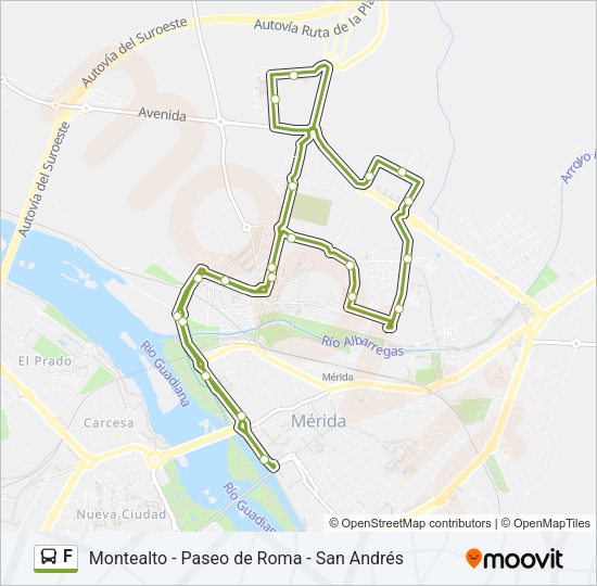 F Bus Line Map