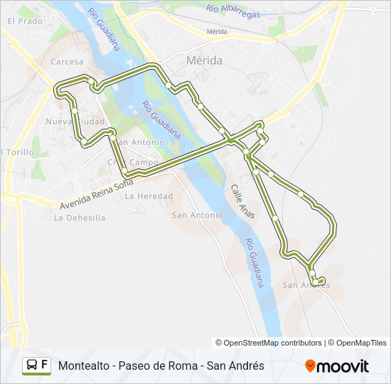 F Bus Line Map