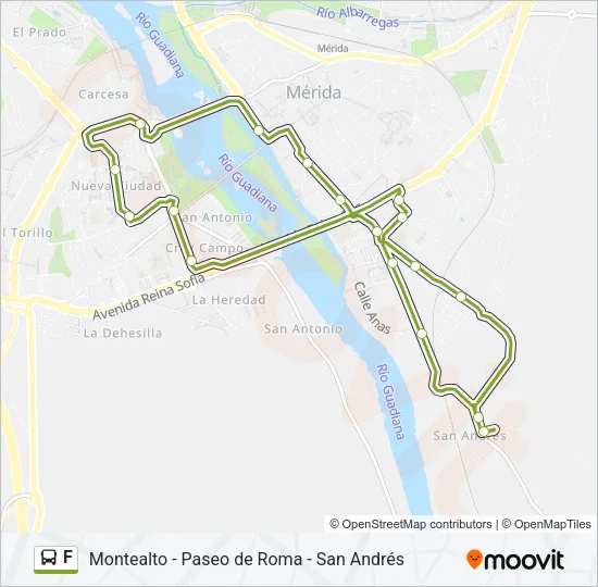 F Bus Line Map