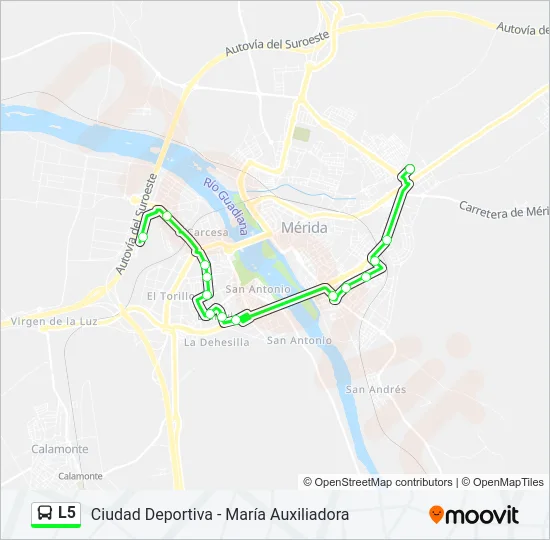 L5 Bus Line Map