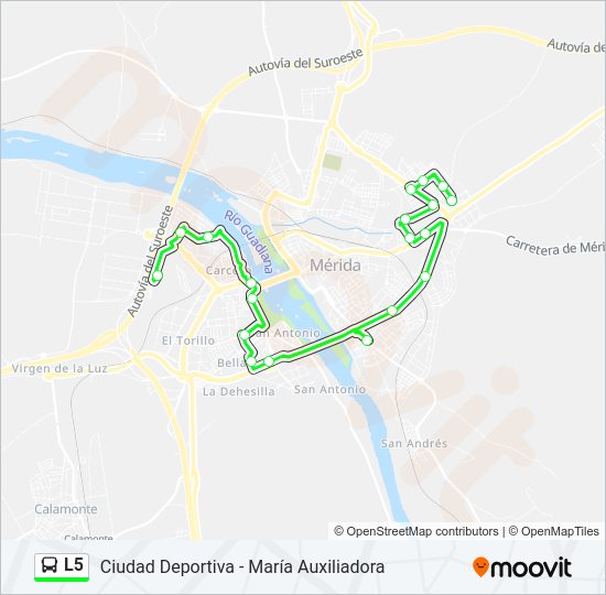 L5 Bus Line Map