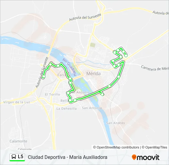 L5 Bus Line Map