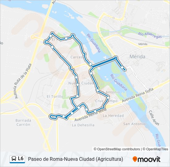L6 Bus Line Map