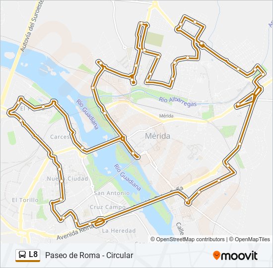 L8 bus Line Map