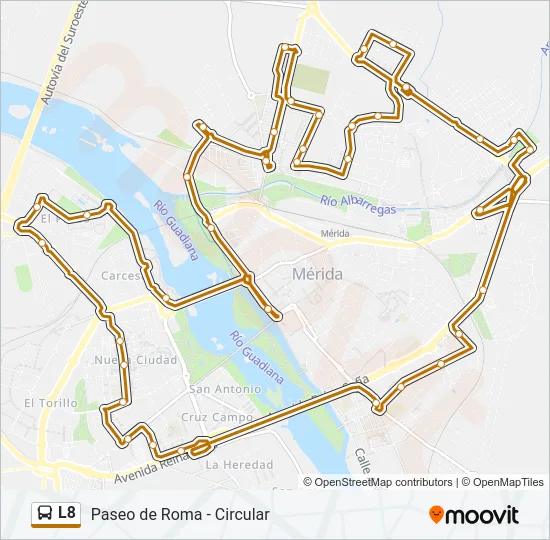 L8 Bus Line Map