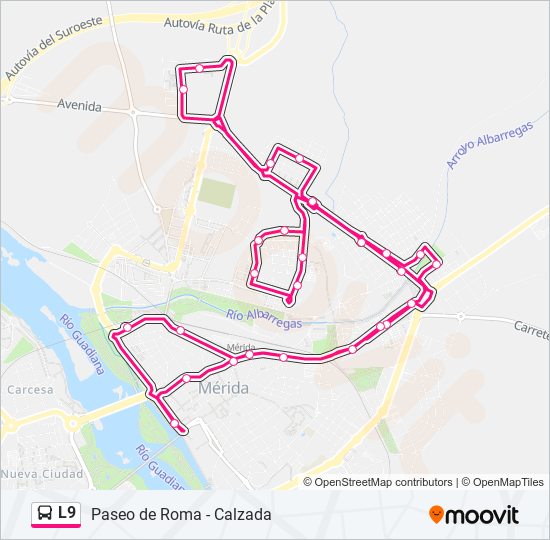 L9 bus Mapa de línia