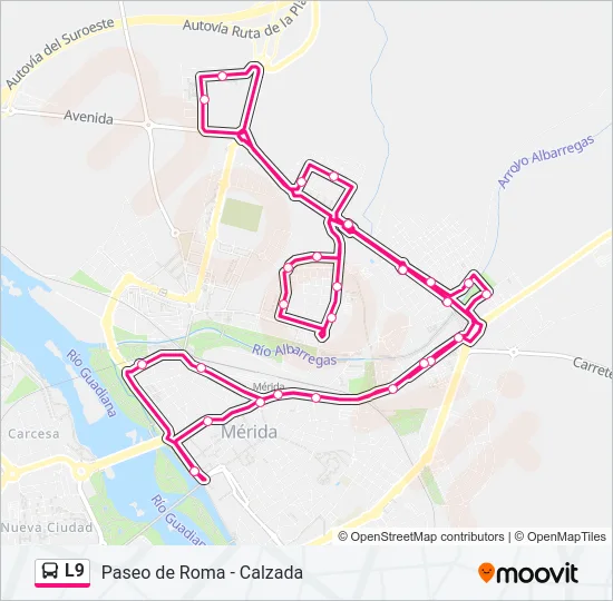 L9 Bus Line Map