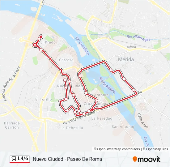 L4/6 Bus Line Map