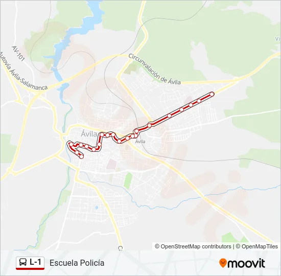 L-1 Bus Line Map