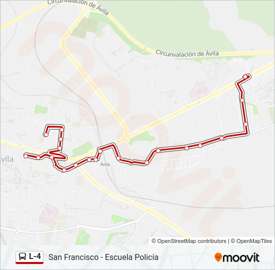 L-4 Bus Line Map