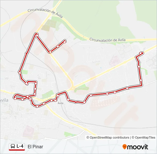 L-4 Bus Line Map