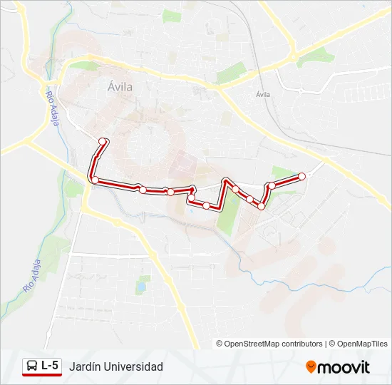 L-5 Bus Line Map