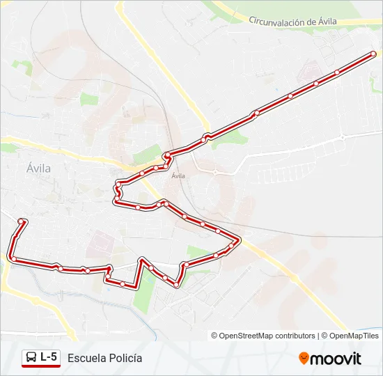 L-5 Bus Line Map