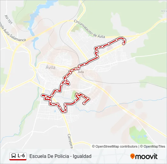 L-6 Bus Line Map