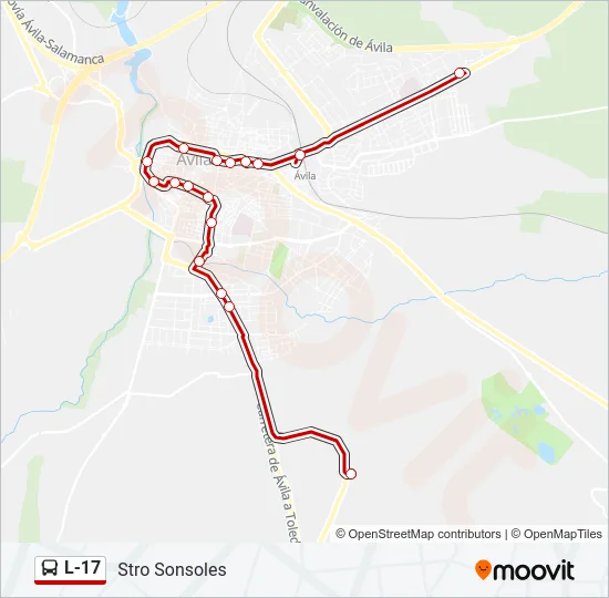 L-17 Bus Line Map