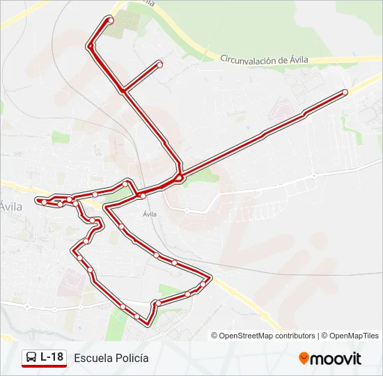L-18 Bus Line Map