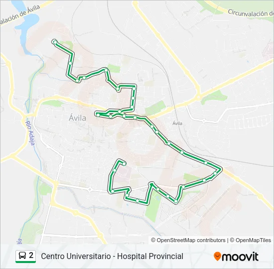 2 Bus Line Map