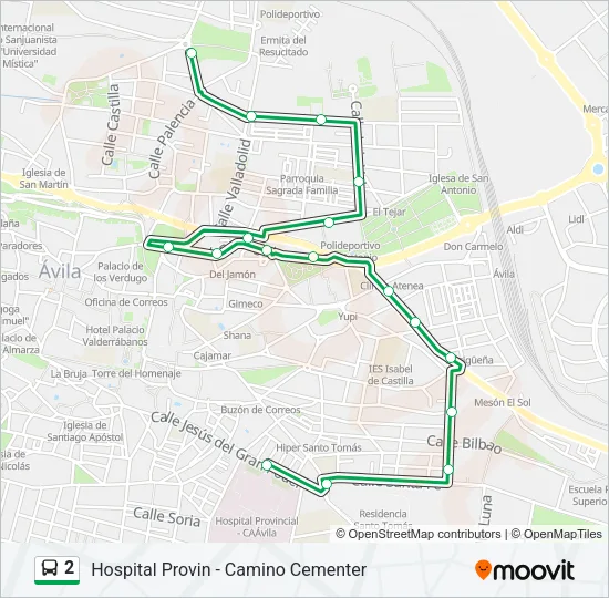 2 Bus Line Map