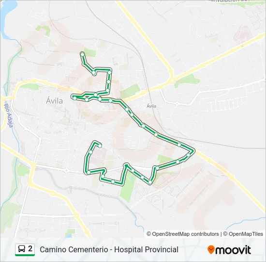 2 Bus Line Map