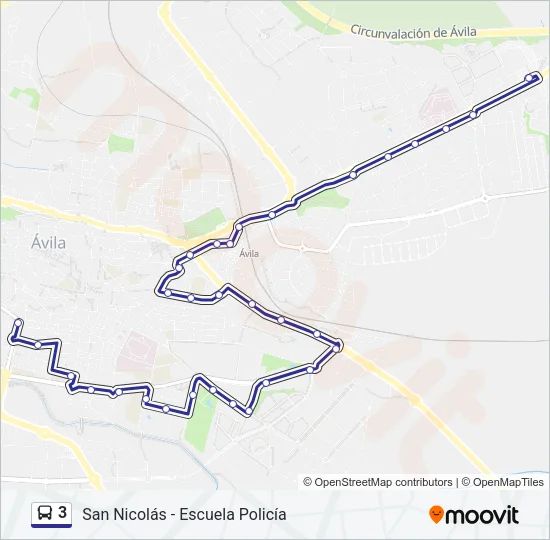 3 Bus Line Map