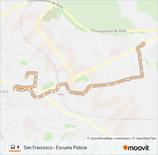 4 Bus Line Map