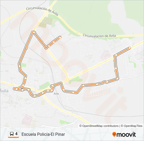 4 Bus Line Map