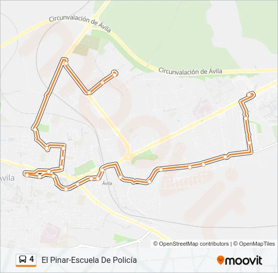 4 Bus Line Map