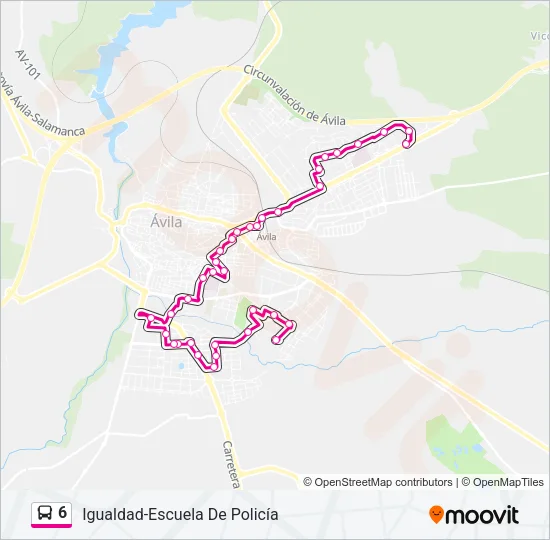 6 Bus Line Map