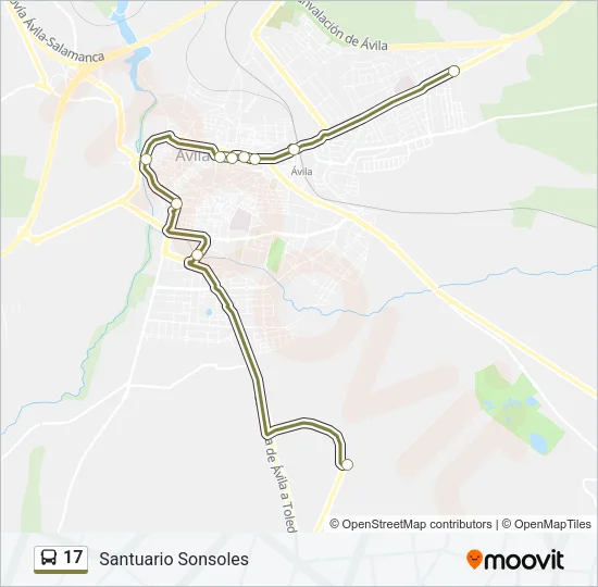 17 Bus Line Map
