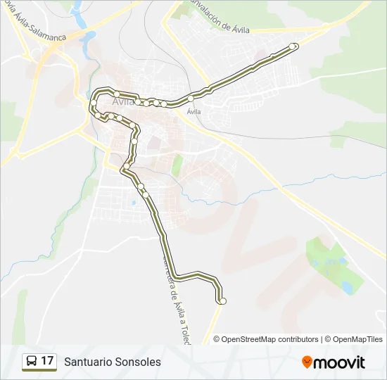 17 Bus Line Map