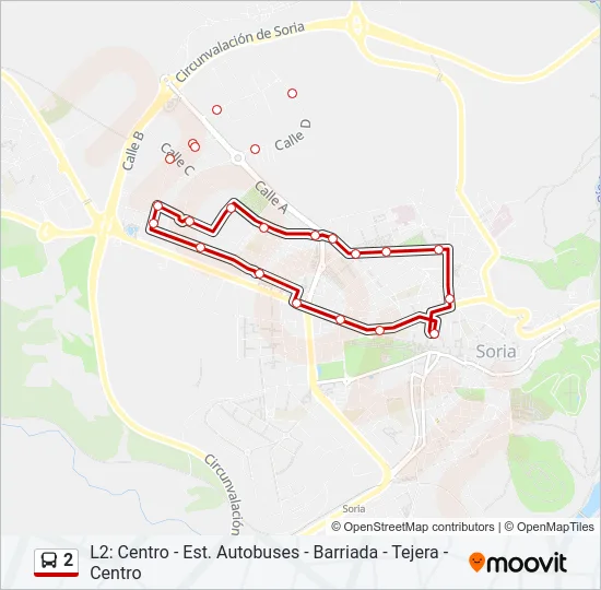 2 Bus Line Map