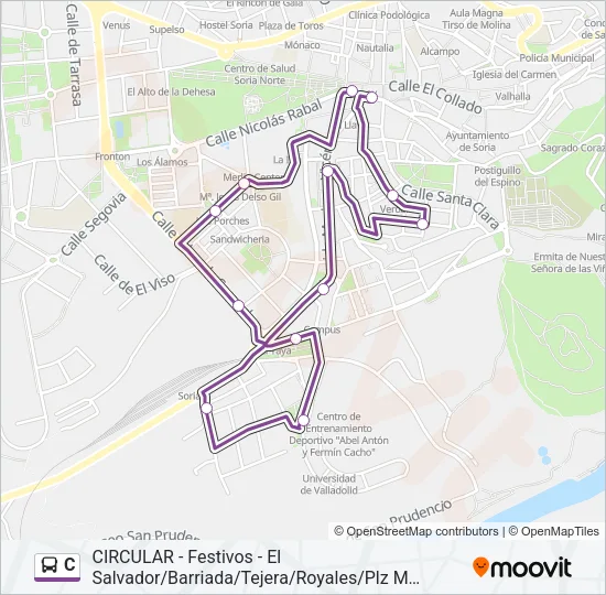 C Bus Line Map