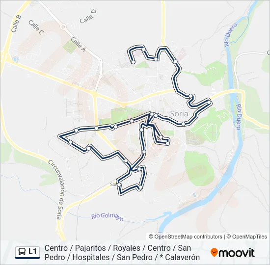L1 Bus Line Map