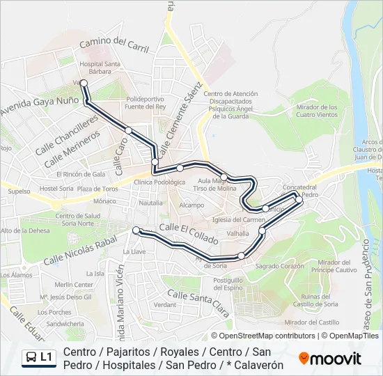 L1 Bus Line Map