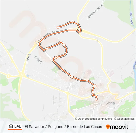 L4E Bus Line Map