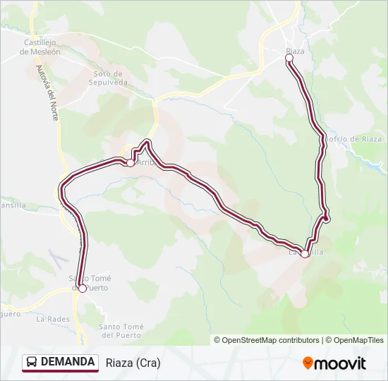 DEMANDA Bus Line Map