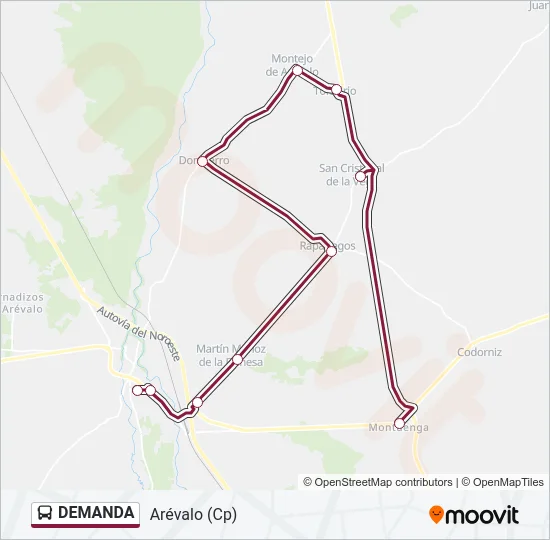 DEMANDA Bus Line Map