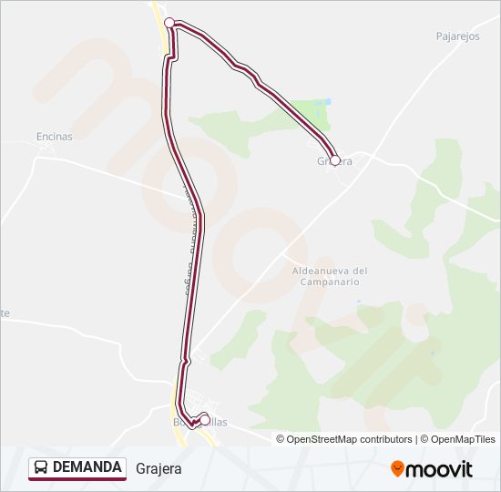 DEMANDA bus Line Map