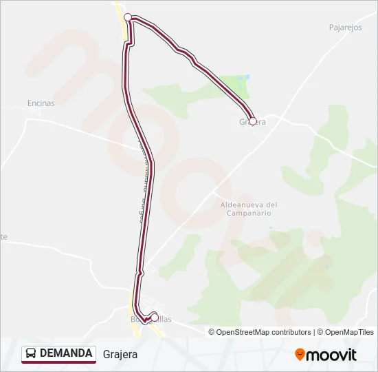 DEMANDA Bus Line Map