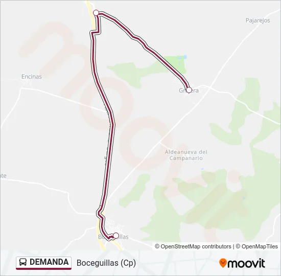 DEMANDA Bus Line Map