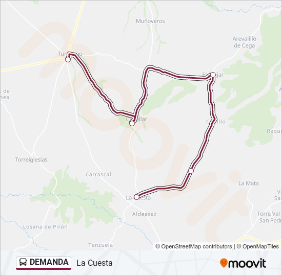 DEMANDA bus Mapa de línia