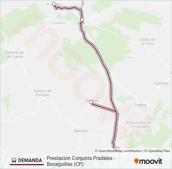 DEMANDA Bus Line Map