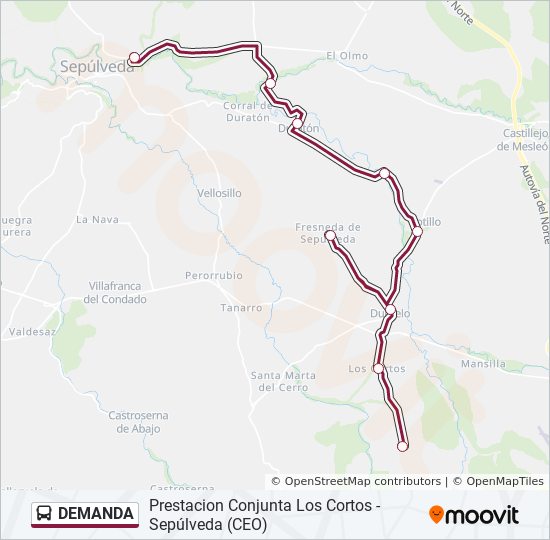 DEMANDA bus Mapa de línia