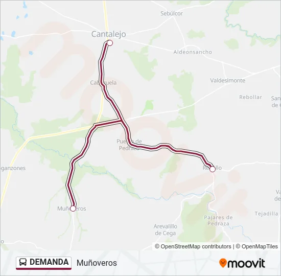 DEMANDA Bus Line Map