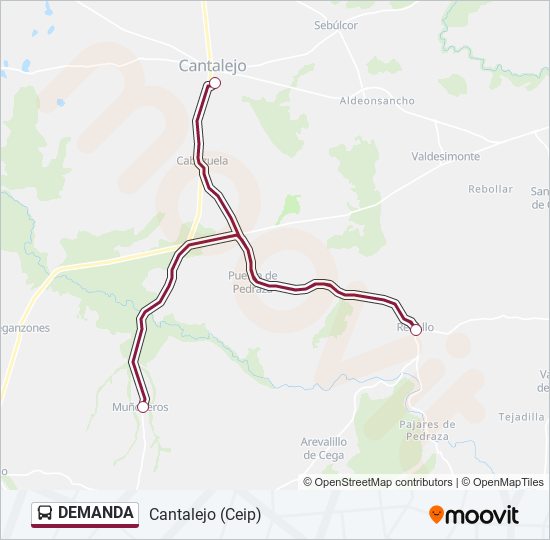 DEMANDA bus Line Map