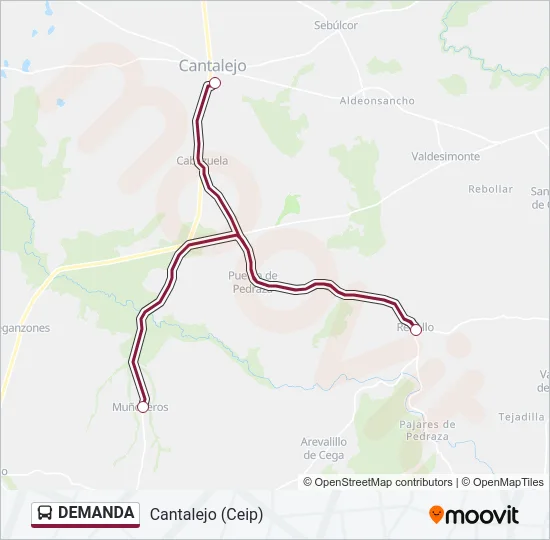 DEMANDA Bus Line Map