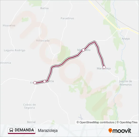 DEMANDA Bus Line Map