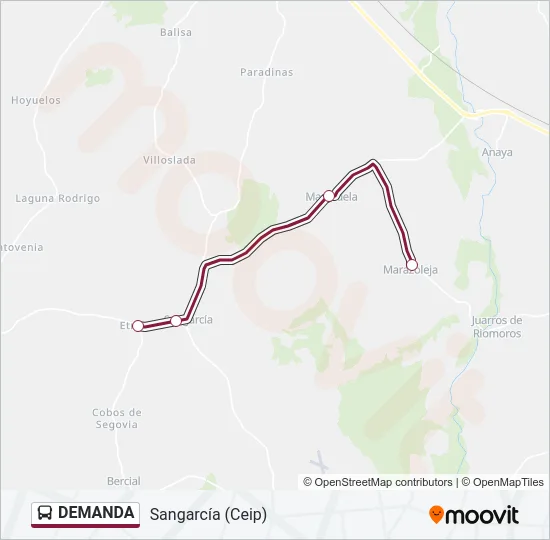 DEMANDA Bus Line Map