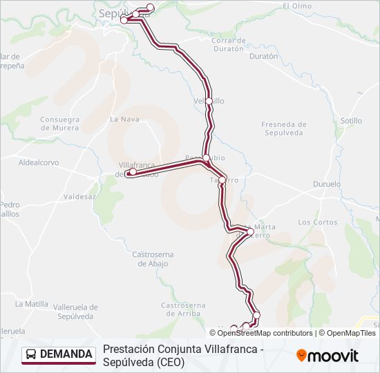 DEMANDA bus Mapa de línia